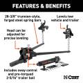 CURT - CURT Short Trunnion Bar Weight Distribution Hitch with Sway Control (10-15K, 28-3/8") - Image 3
