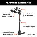 CURT - CURT Hitch-Mounted Bike Rack (2 Bikes, 1-1/4" or 2" Shank) - Image 3