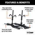 CURT - CURT Tray-Style Hitch-Mounted Bike Rack (4 Bikes, 2" Shank) - Image 3