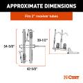 CURT - CURT Aluminum Tray-Style Hitch-Mounted Bike Rack (2 Bikes, 2" Shank) - Image 2