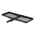 CURT - CURT 60" x 20" Black Steel Tray Cargo Carrier (Folding 2" Shank, 500 lbs.) - Image 1