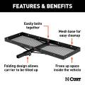 CURT - CURT 60" x 20" Black Steel Tray Cargo Carrier (Folding 2" Shank, 500 lbs.) - Image 3
