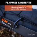 CURT - CURT 48" x 20" Black Steel Tray Cargo Carrier (1-1/4", 2" Adapter, 300 lbs.) - Image 9