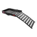 CURT - CURT 50" x 30" Black Aluminum Hitch Cargo Carrier with Ramp (Folding 2" Shank) - Image 1