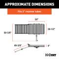CURT - CURT 50" x 30" Black Aluminum Hitch Cargo Carrier with Ramp (Folding 2" Shank) - Image 3