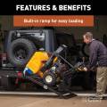 CURT - CURT 50" x 30" Black Aluminum Hitch Cargo Carrier with Ramp (Folding 2" Shank) - Image 5