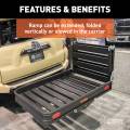 CURT - CURT 50" x 30" Black Aluminum Hitch Cargo Carrier with Ramp (Folding 2" Shank) - Image 6