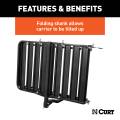 CURT - CURT 50" x 30" Black Aluminum Hitch Cargo Carrier with Ramp (Folding 2" Shank) - Image 7