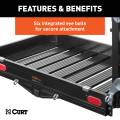 CURT - CURT 50" x 30" Black Aluminum Hitch Cargo Carrier with Ramp (Folding 2" Shank) - Image 8