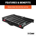 CURT - CURT 50" x 30" Black Aluminum Hitch Cargo Carrier with Ramp (Folding 2" Shank) - Image 10