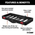 CURT - CURT 49" x 22" Black Aluminum Basket Cargo Carrier (Fixed 2" Shank, 500 lbs.) - Image 3