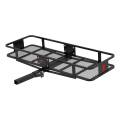 CURT - CURT 60" x 20" Black Steel Basket Cargo Carrier (Folding 2" Shank, 500 lbs.) - Image 1