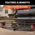 CURT - CURT 60" x 20" Black Steel Basket Cargo Carrier (Folding 2" Shank, 500 lbs.) - Image 7