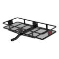 CURT - CURT 60" x 24" Black Steel Basket Cargo Carrier (Fixed 2" Shank, 500 lbs.) - Image 1