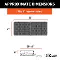 CURT - CURT 60" x 24" Black Steel Basket Cargo Carrier (Fixed 2" Shank, 500 lbs.) - Image 2