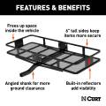 CURT - CURT 60" x 24" Black Steel Basket Cargo Carrier (Fixed 2" Shank, 500 lbs.) - Image 3