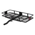 CURT - CURT 60" x 24" Black Steel Basket Cargo Carrier (Folding 2" Shank, 500 lbs.) - Image 1