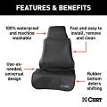 CURT - CURT Seat Defender 58" x 23" Removable Waterproof Black Bucket Seat Cover - Image 3