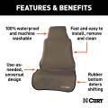 CURT - CURT Seat Defender 58" x 23" Removable Waterproof Brown Bucket Seat Cover - Image 3