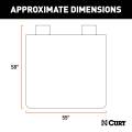 CURT - CURT Seat Defender 58" x 55" Removable Waterproof Black Bench Seat Cover - Image 2