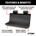 CURT - CURT Seat Defender 58" x 55" Removable Waterproof Black Bench Seat Cover - Image 3