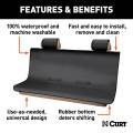 CURT - CURT Seat Defender 58" x 63" Removable Waterproof Black XL Bench Truck Seat Cover - Image 3