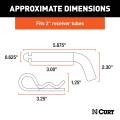 CURT - CURT 5/8" Hitch Pin with Groove (2" Receiver, Zinc) - Image 2