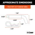 CURT - CURT Heavy-Duty 5/8" Hitch Pin with Groove (2-1/2" or 3" Receiver, Zinc, Packaged) - Image 3