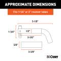 CURT - CURT 1/2" Swivel Hitch Pin with 5/8" Adapter (1-1/4" or 2" Receiver, Zinc, Packaged) - Image 2