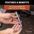 CURT - CURT 1/2" Swivel Hitch Pin with 5/8" Adapter (1-1/4" or 2" Receiver, Zinc, Packaged) - Image 7