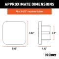 CURT - CURT 2-1/2" Rubber Hitch Tube Cover - Image 2