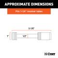 CURT - CURT 1/2" Hitch Lock (1-1/4" Receiver, Barbell, Chrome) - Image 2