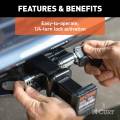 CURT - CURT 1/2" Hitch Lock (1-1/4" Receiver, Barbell, Chrome) - Image 5