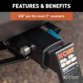 CURT - CURT 5/8" Hitch Lock (2" Receiver, Right-Angle, Stainless) - Image 4