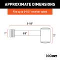 CURT - CURT 5/8" Hitch Lock (2" or 2-1/2" Receiver, Right-Angle, Chrome) - Image 2