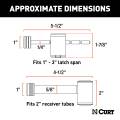 CURT - CURT Right-Angle Hitch & Coupler Lock Set (2" Receiver, 1" to 3" Latch) - Image 2