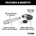 CURT - CURT 5/8" Hitch Lock (2" Receiver, Right-Angle, Chrome) - Image 3