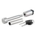 CURT - CURT 1/2" Hitch Lock with 5/8" Adapter (1-1/4" or 2" Receiver, Barbell, Stainless) - Image 1