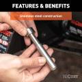 CURT - CURT 1/2" Hitch Lock with 5/8" Adapter (1-1/4" or 2" Receiver, Barbell, Stainless) - Image 6