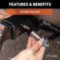 CURT - CURT 1/2" Hitch Lock with 5/8" Adapter (1-1/4" or 2" Receiver, Barbell, Stainless) - Image 8
