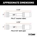 CURT - CURT Hitch & Coupler Lock Set (2" Receiver, 2-1/2" Latch) - Image 2
