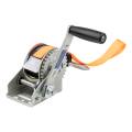 CURT - CURT Hand Crank Winch with 15' Strap & Bow Loop (900 lbs, 6.5" Handle) - Image 1
