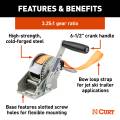 CURT - CURT Hand Crank Winch with 15' Strap & Bow Loop (900 lbs, 6.5" Handle) - Image 3