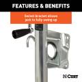 CURT - CURT Marine Trailer Jack with 6" Wheel (1,000 lbs, 10" Travel, Packaged) - Image 4