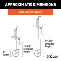 CURT - CURT Marine Trailer Jack with 6" Wheel (1,000 lbs, 10" Travel) - Image 2
