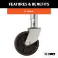 CURT - CURT Marine Trailer Jack with 6" Wheel (1,000 lbs, 10" Travel) - Image 5