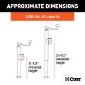 CURT - CURT Pipe-Mount Swivel Trailer Jack with Top Handle (5,000 lbs, 10" Travel) - Image 2