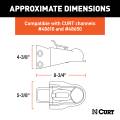 CURT - CURT 2-5/16" Channel-Mount Coupler with Easy-Lock (14,000 lbs, Black) - Image 2
