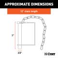 CURT - CURT 3/8" Safety Pin with 12" Chain (2-3/4" Pin Length, Packaged) - Image 2