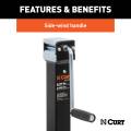 CURT - CURT Direct-Weld Square Jack with Side Handle (5,000 lbs, 15" Travel) - Image 4